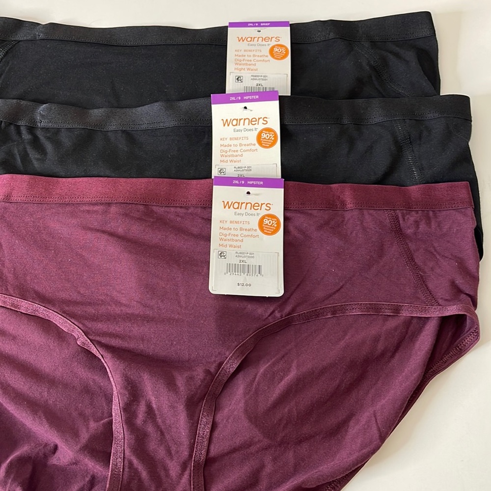 Warners Easy Does It All You Need Modal Panties 3 Pairs Size XXL 2XL 9